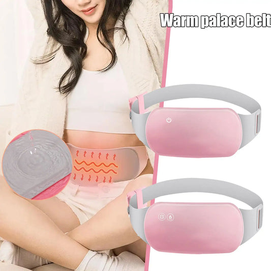 Menstrual Relief Heating Pad Electric Heating Vibration Massage Belt Washable Heating Pads For Women Lady Menstrual Pain Re X4G8